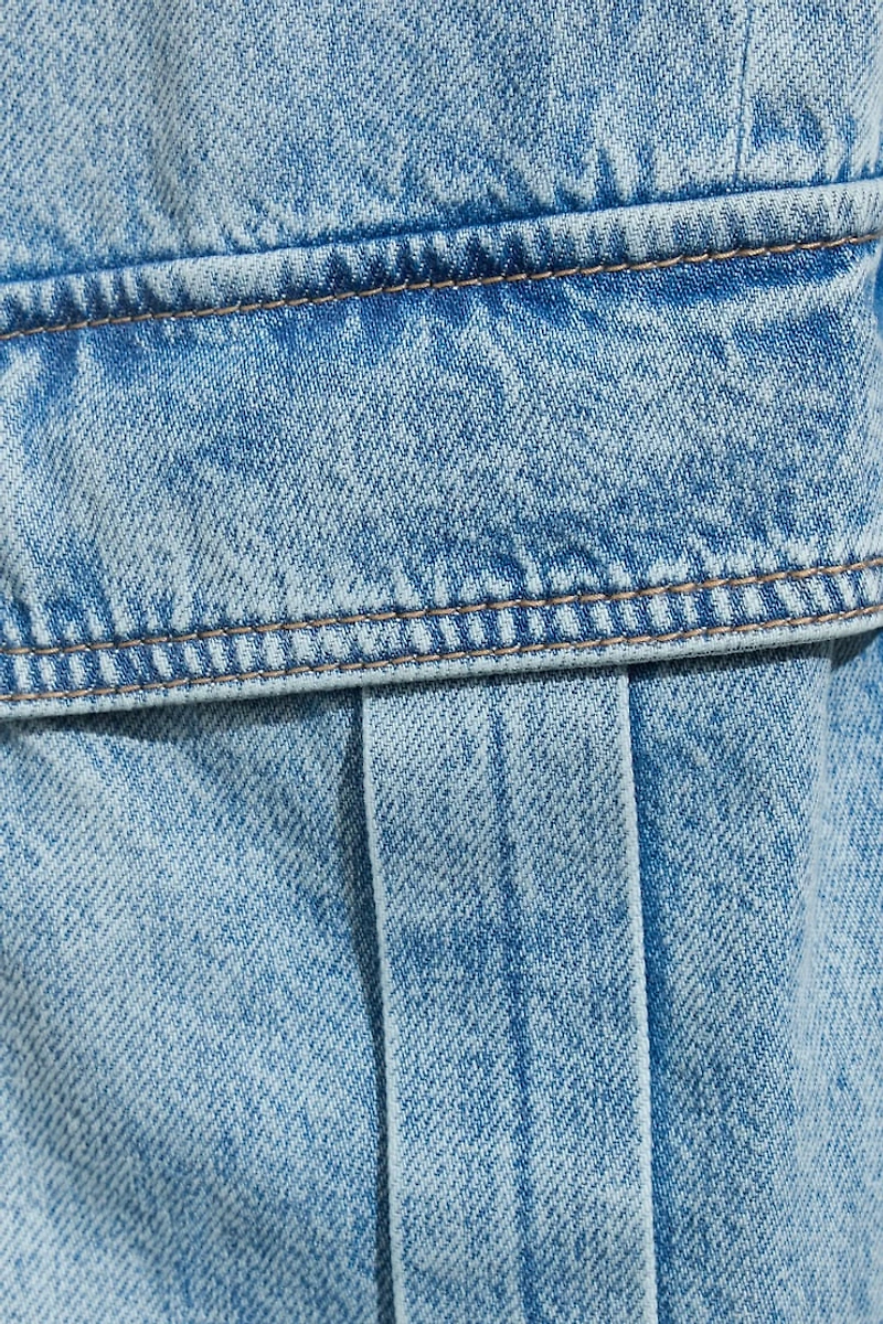 Jean cargo ample à taille basse