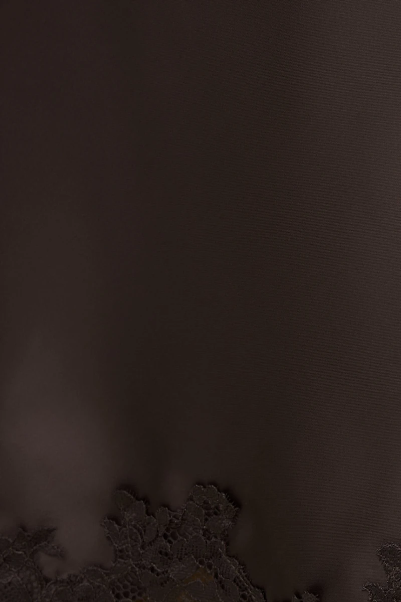 Minijupe en satin et dentelle Alli