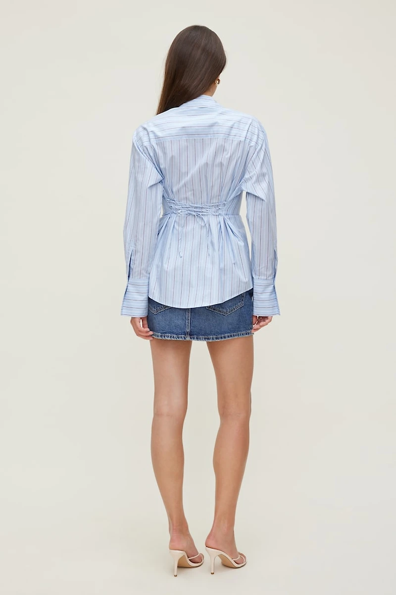 Poplin Cinch Back Shirt