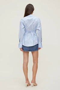 Poplin Cinch Back Shirt