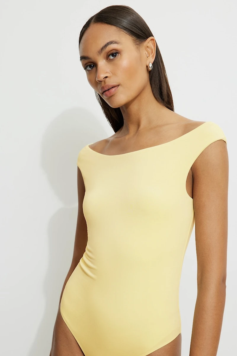 Off Shoulder Jersey Bodysuit