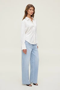 Jean ample à taille mi-haute et jambe large Rowan