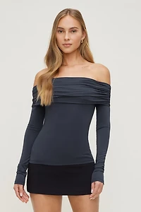Off Shoulder Long Sleeve Top