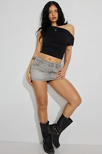 Denim Micro Skort