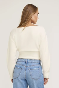 Juliet Cinched Boat Neck Sweater