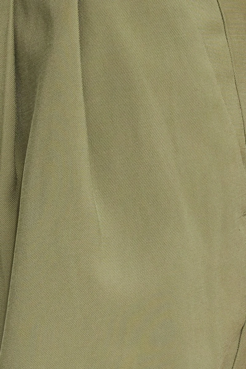 Pleated Twill Shorts