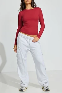 Sleek Crewneck Long Sleeve Top