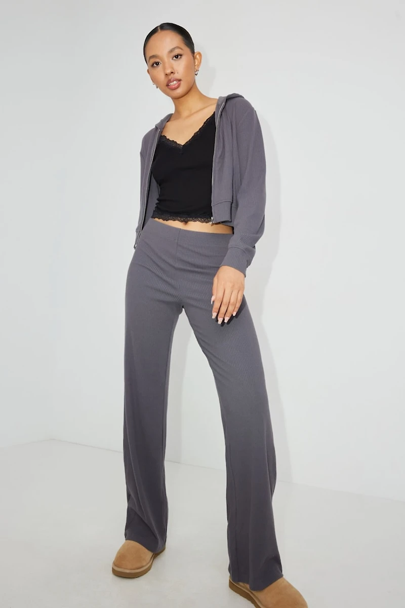Flared Sleep Rib Pant