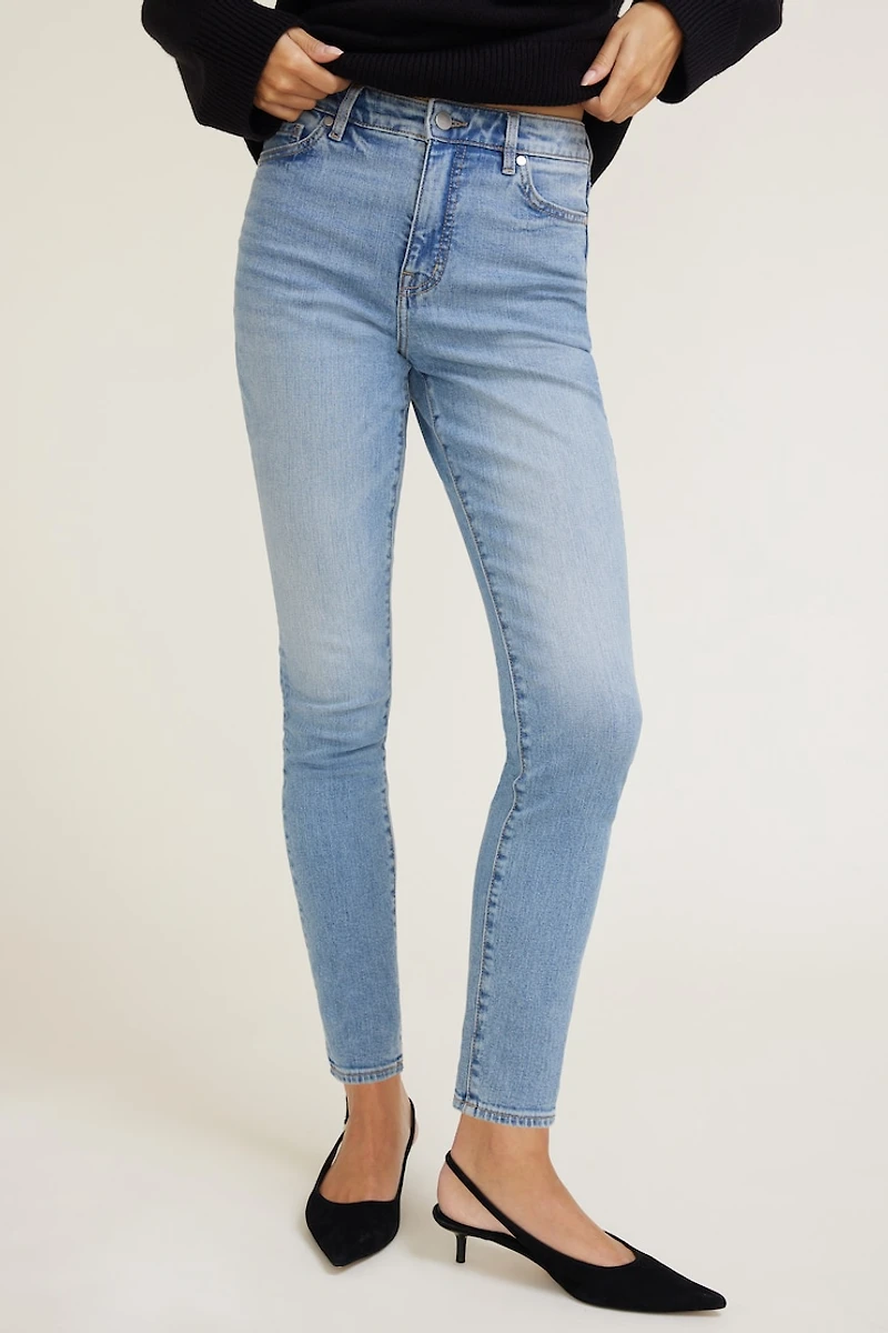 Jean skinny extensible à taille haute Goldie