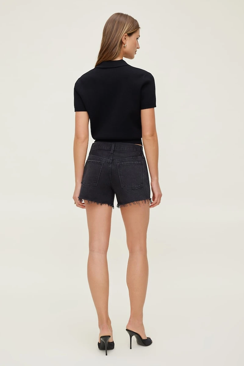 James Relaxed Mid Rise Denim Shorts