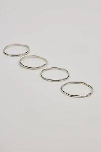 Set of 4 Wavy Bangles