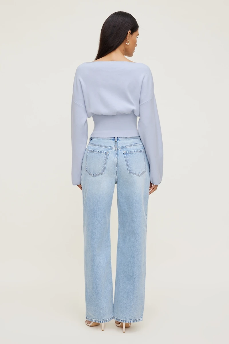 Chandail cintré à col bateau