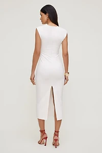 Crewneck Ponte Maxi Dress