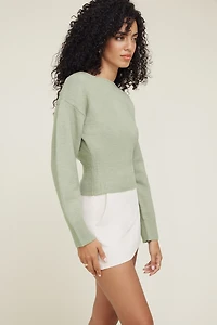 Juliet Cinched Boat Neck Sweater