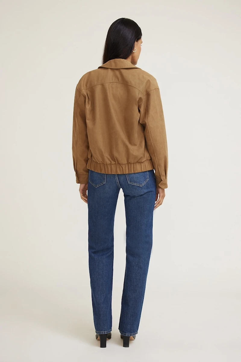 Jean à taille haute et jambe droite Cara