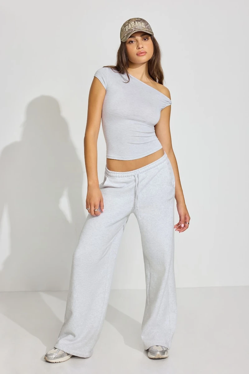 Asymmetric Twisted Short Sleeve Top