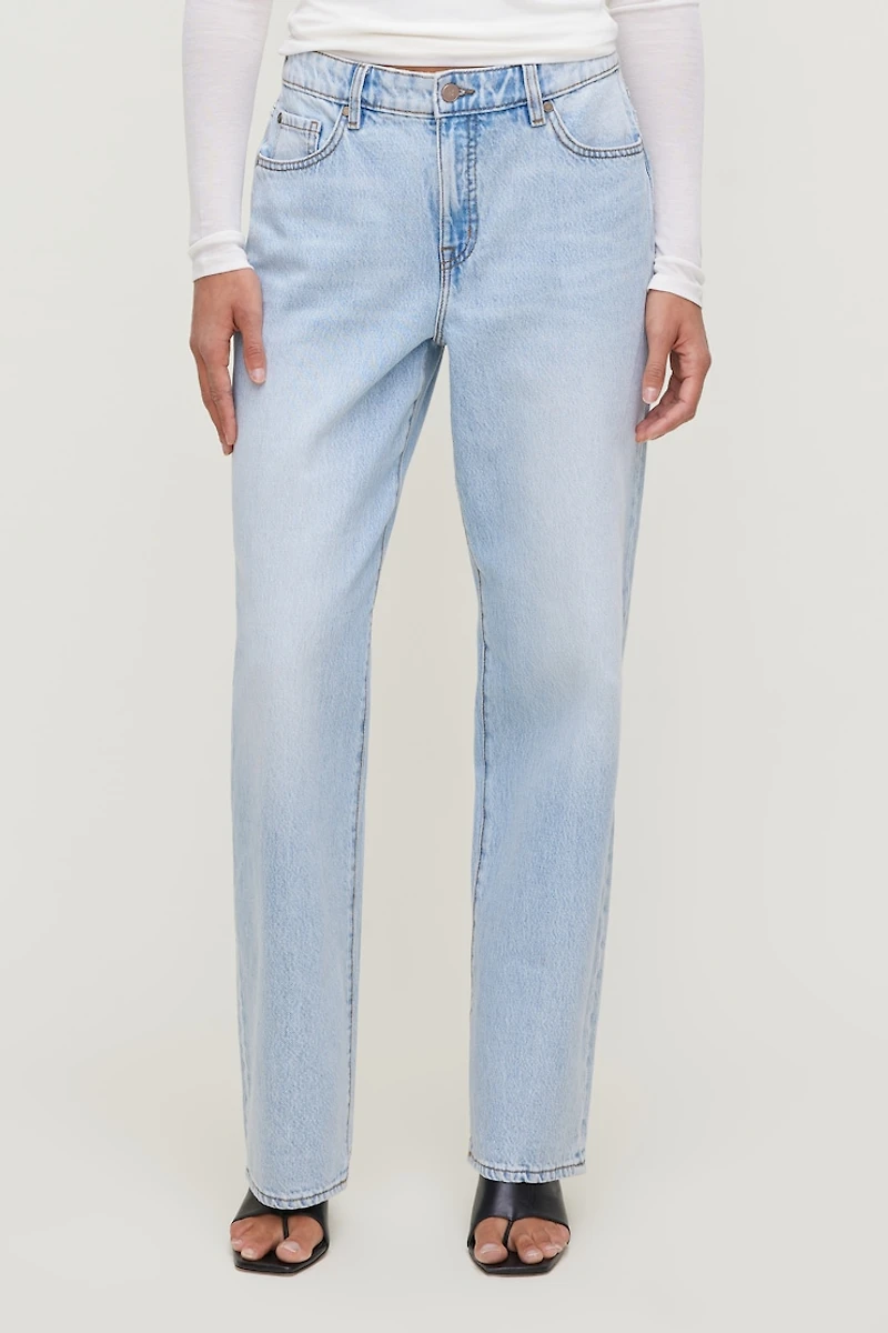 Mika Mid Rise Relaxed Straight Leg Jeans