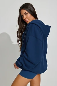 Haut à capuchon ample zippé en SoftTerry