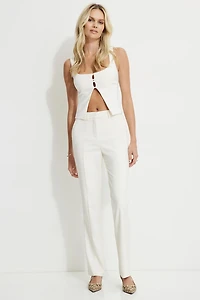 Pantalon évasé à couture avant