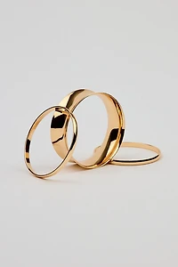 Set of 3 Convex & Wave Bangles