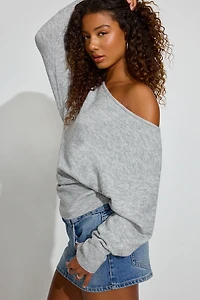 Rory Relaxed Off Shoulder Sweater