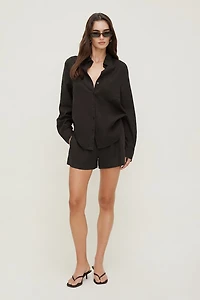 Chemise en lin surdimensionnée Isla