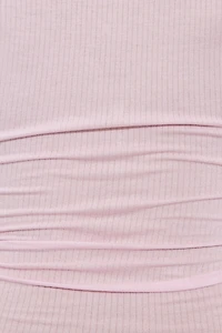 Sheer Ribbed Henley Long Sleeve Top