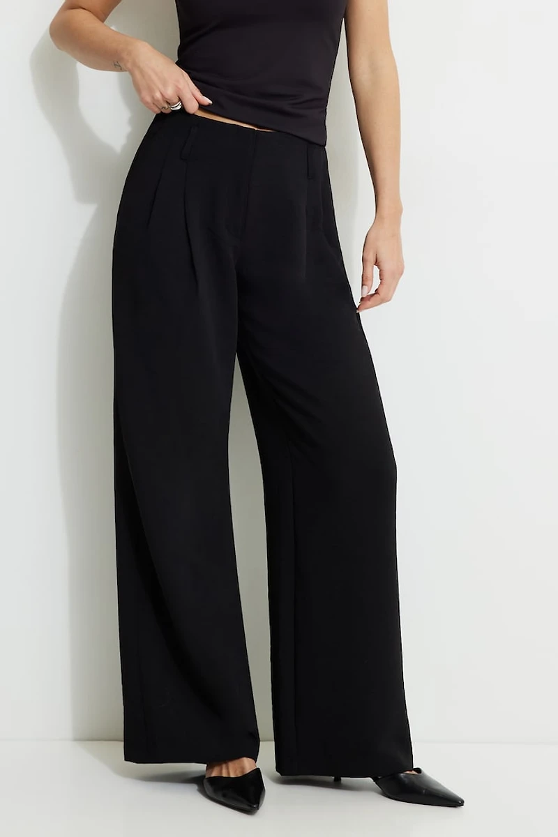 Jourdan Mid Rise Wide Leg Pants