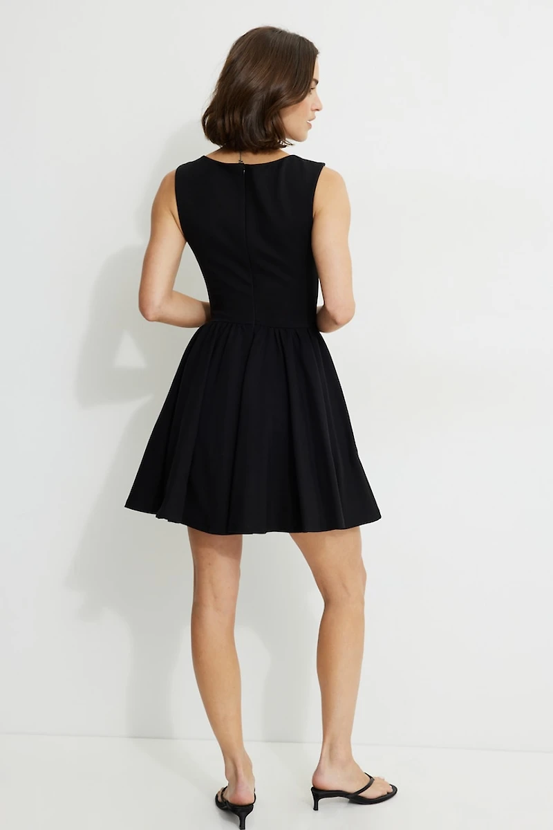 Kerina Flared Ponte Mini Dress