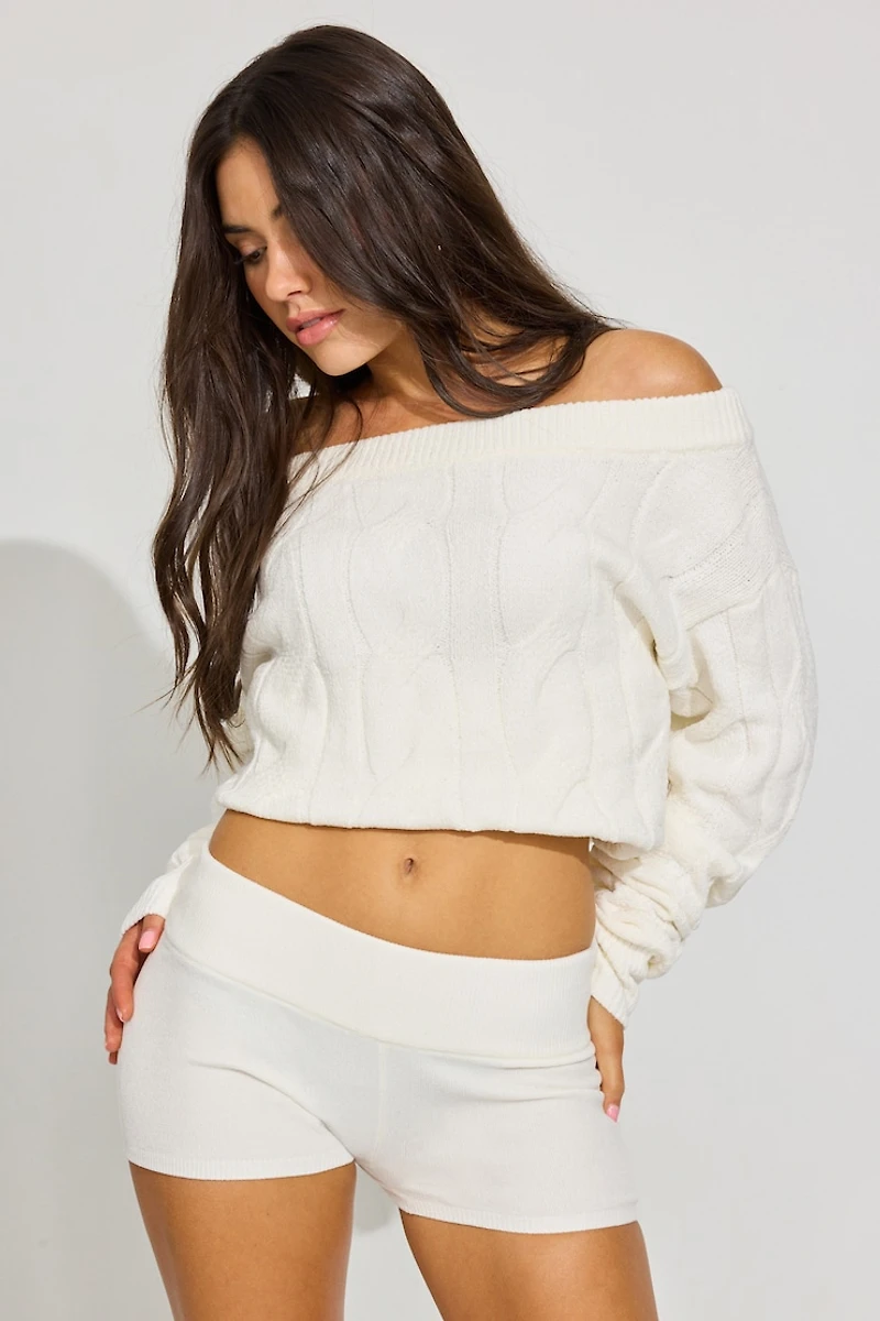 Minishort en chenille à taille basse