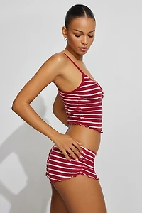 Pointelle Ruched Tiny Shorts