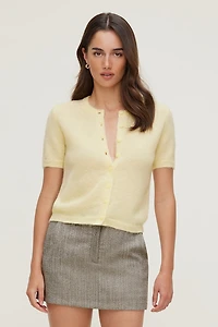 Premium Mohair Short Sleeve Cardigan