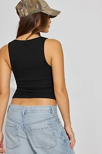 Square Neck Ribbed Tank Top