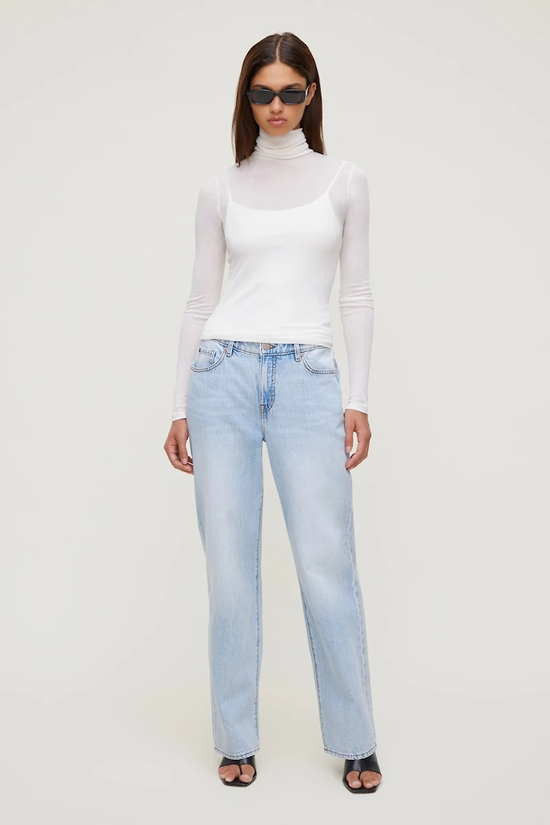 Mika Mid Rise Relaxed Straight Leg Jeans