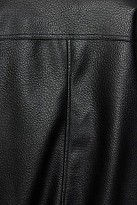 Oversized Faux Leather Bomber