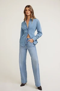 Long Sleeve Shirt With Smocking