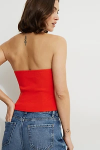 Mary Ribbed Halter Top