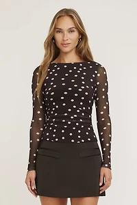 Stella Long Sleeve Mesh Top