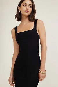 Robe maxi en point de Rome à dos ouvert