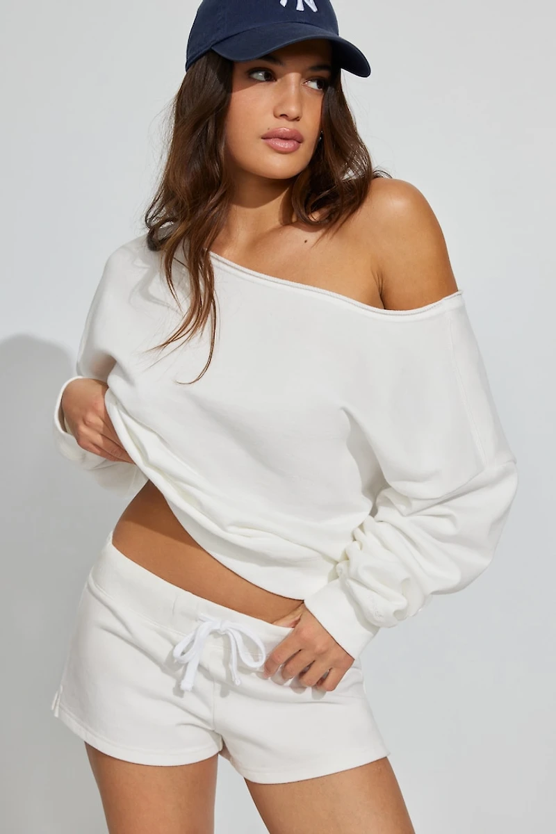 SoftTerry Off Shoulder Sweatshirt