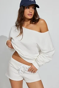 SoftTerry Off Shoulder Sweatshirt