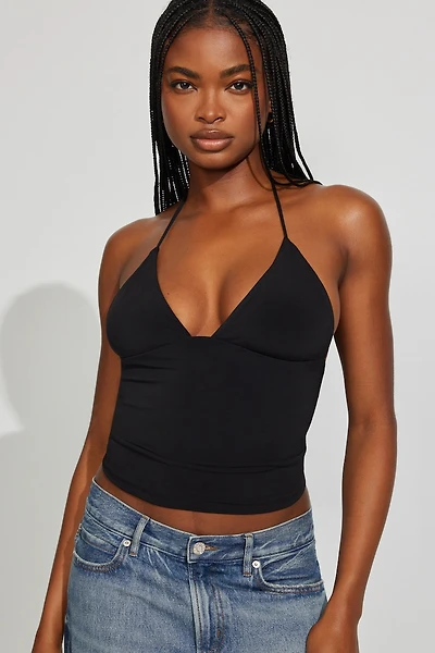 Plunge Halter Top