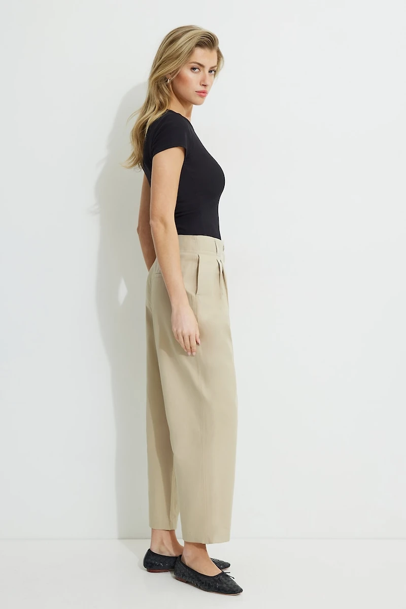 Straight High Waist Ankle Pants