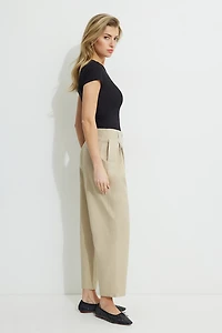 Straight High Waist Ankle Pants