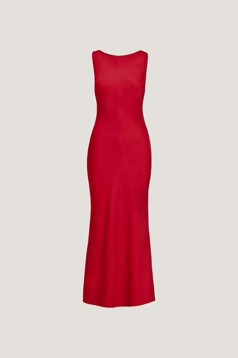 Nora Satin Maxi Slip Dress