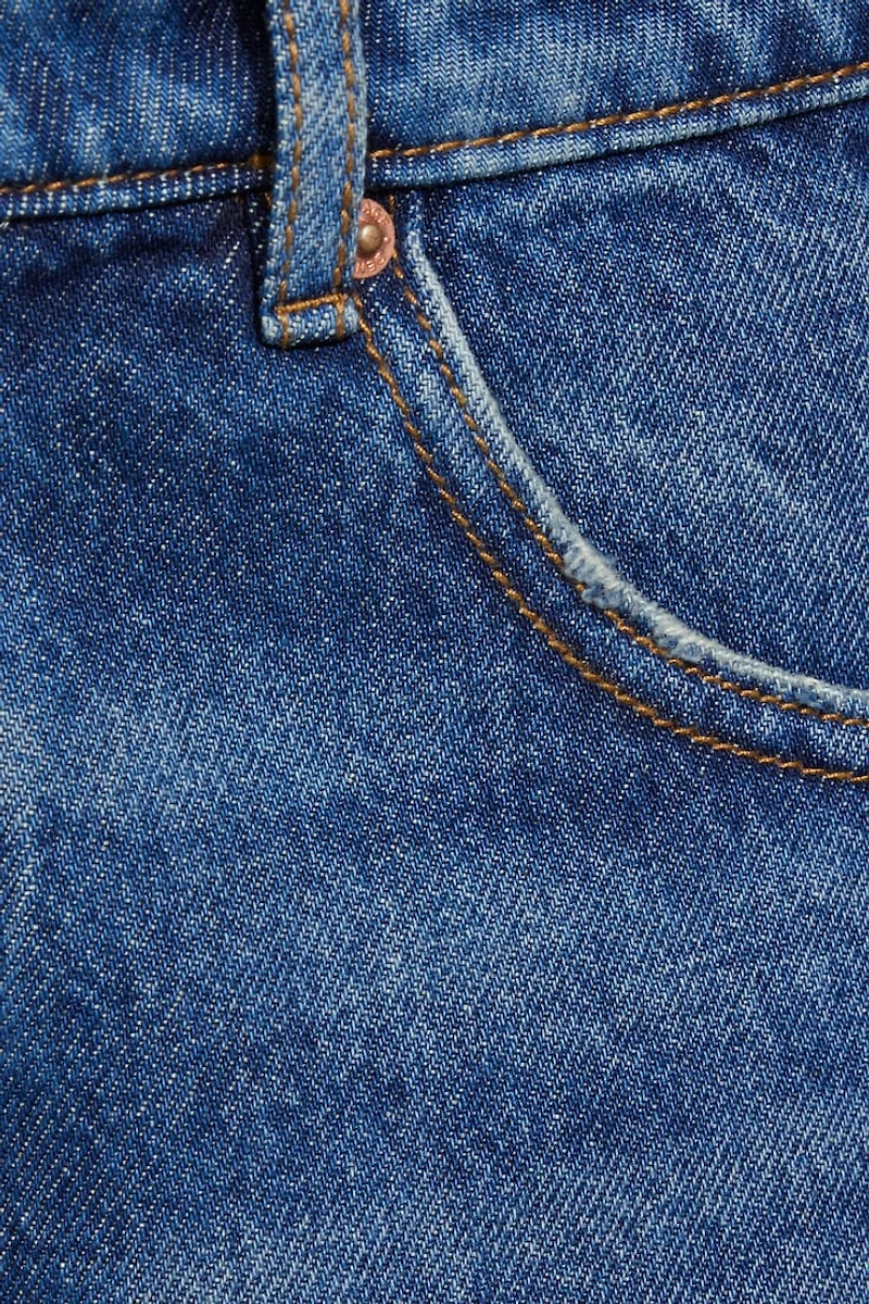 Denim Relaxed A-Line Shorts