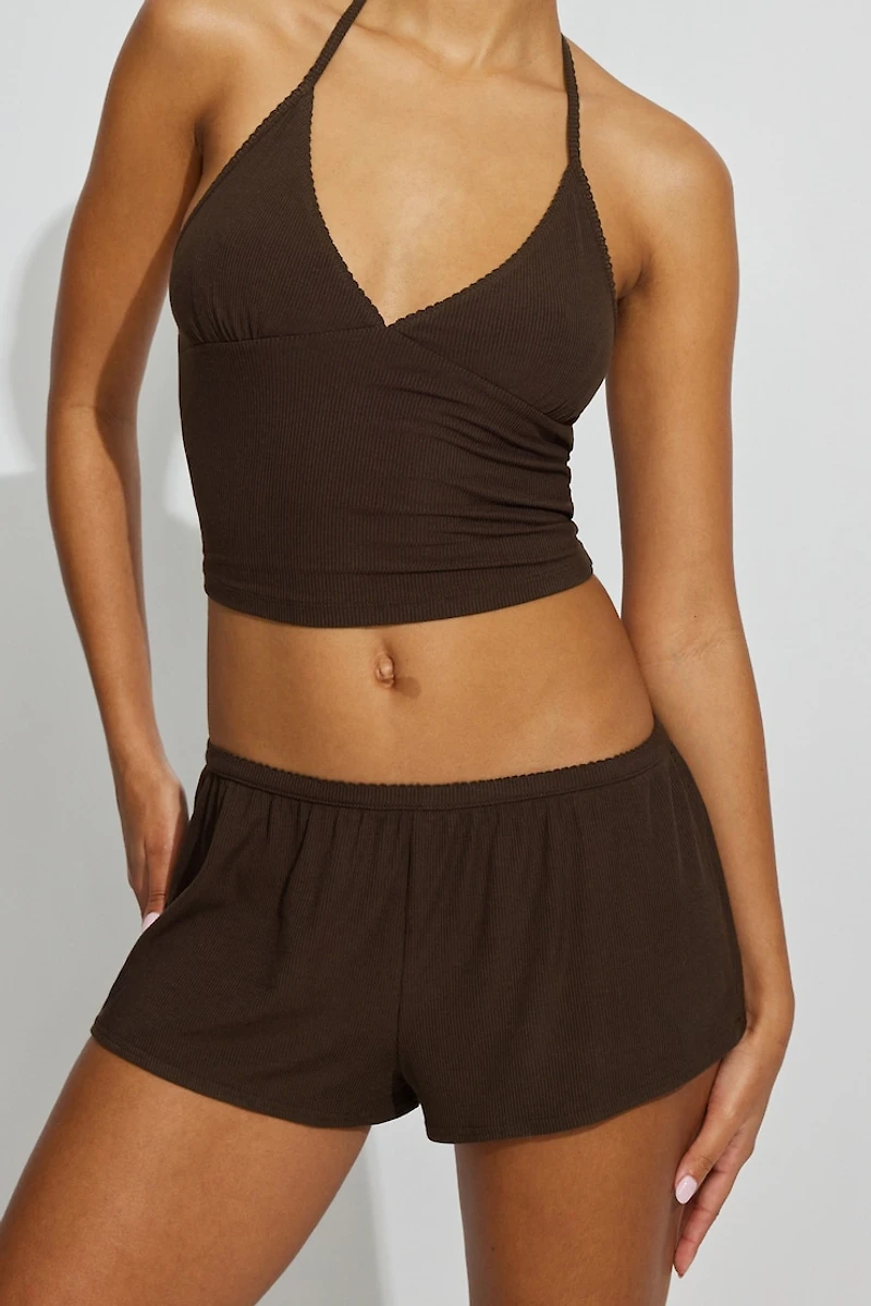Mini Ribbed Shorts