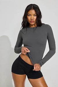 Sleek Crewneck Long Sleeve Top