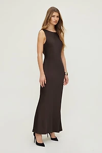 Nora Satin Maxi Slip Dress