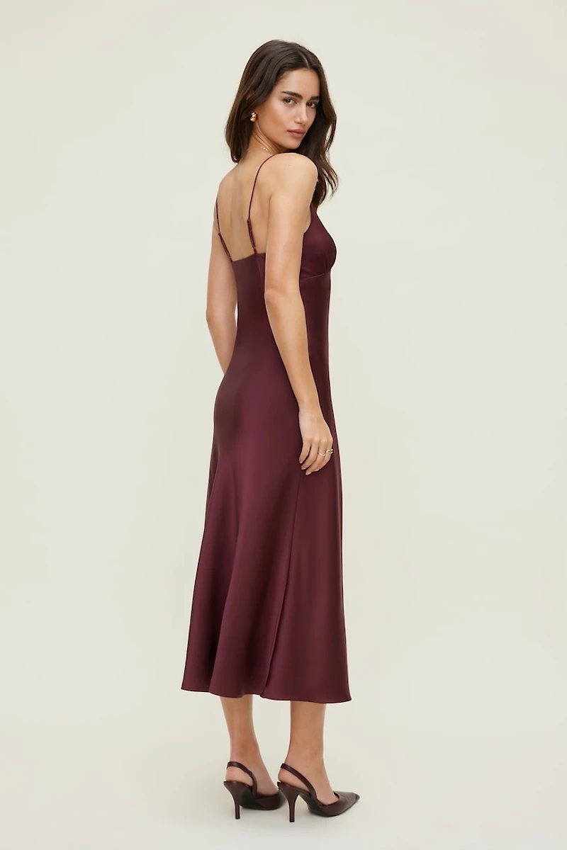 Sage Satin Maxi Dress